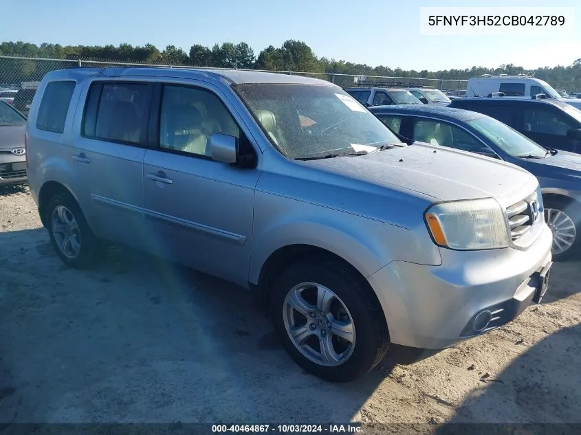 2012 Honda Pilot Ex-L VIN: 5FNYF3H52CB042789 Lot: 40464867