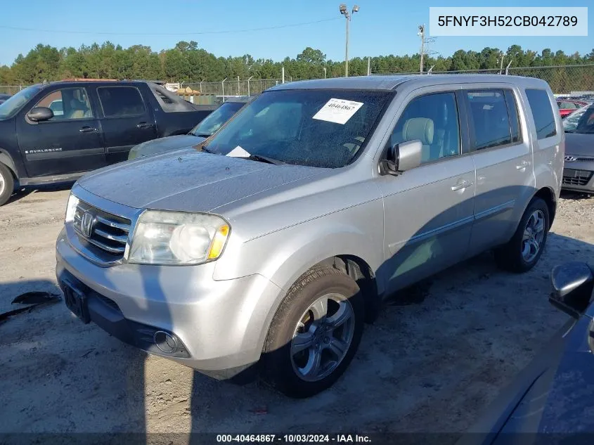 2012 Honda Pilot Ex-L VIN: 5FNYF3H52CB042789 Lot: 40464867