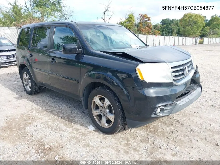 2012 Honda Pilot Ex-L VIN: 5FNYF4H57CB054877 Lot: 40470551