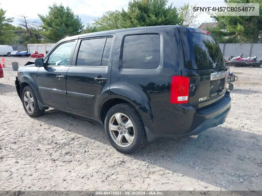 2012 Honda Pilot Ex-L VIN: 5FNYF4H57CB054877 Lot: 40470551