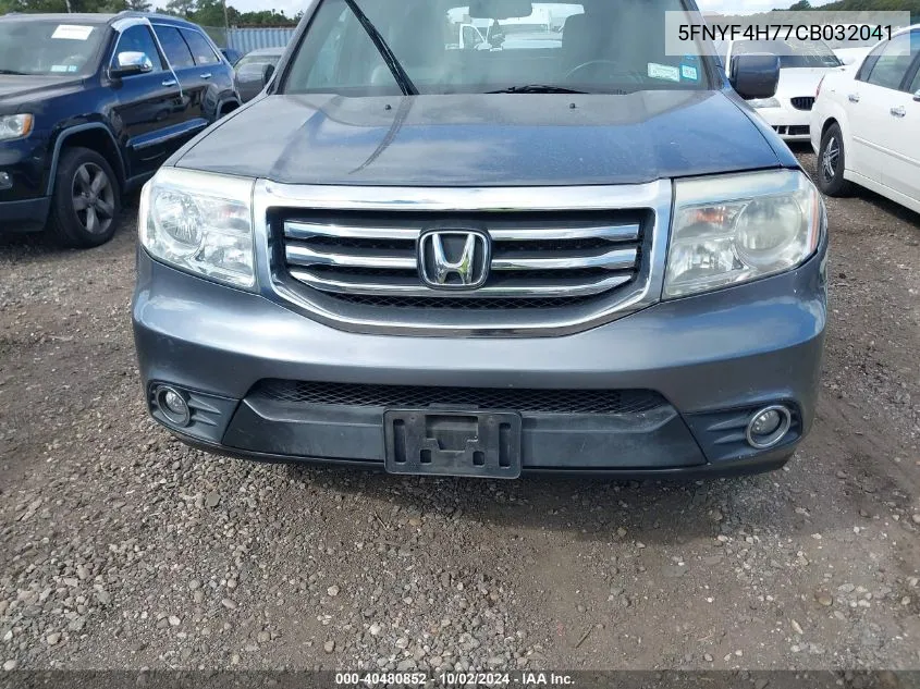 2012 Honda Pilot Ex-L VIN: 5FNYF4H77CB032041 Lot: 40480852