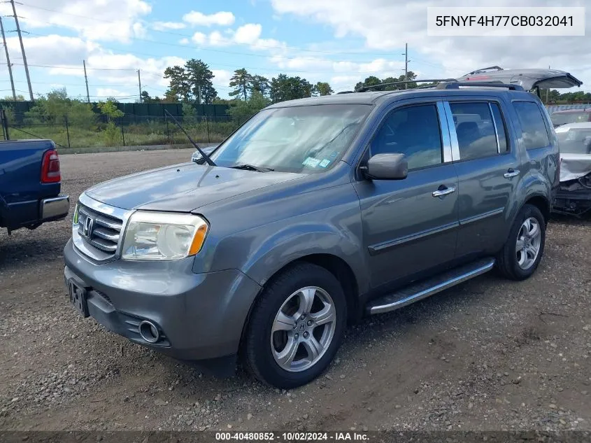 2012 Honda Pilot Ex-L VIN: 5FNYF4H77CB032041 Lot: 40480852