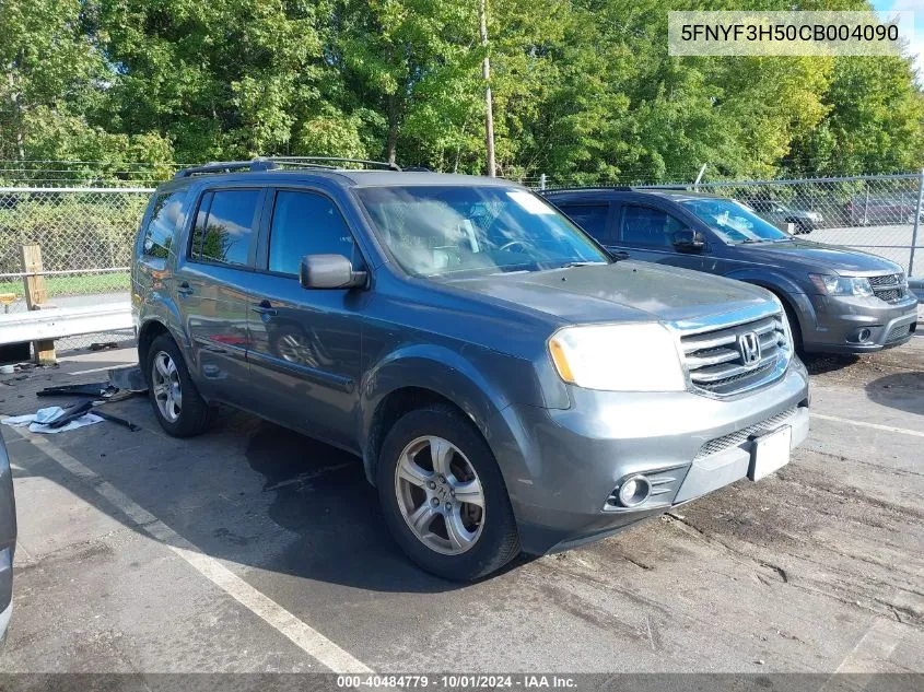 2012 Honda Pilot Ex-L VIN: 5FNYF3H50CB004090 Lot: 40484779