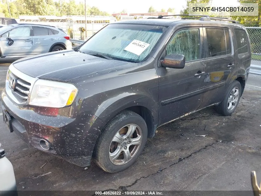 2012 Honda Pilot Ex-L VIN: 5FNYF4H54CB014059 Lot: 40526822