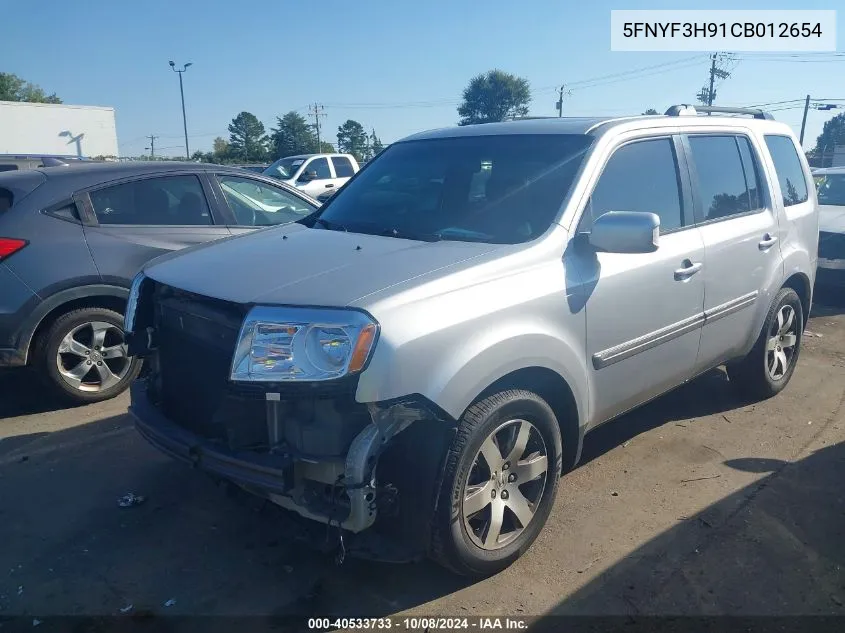 2012 Honda Pilot Touring VIN: 5FNYF3H91CB012654 Lot: 40533733