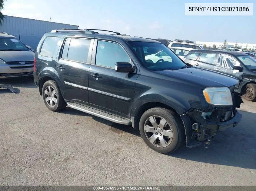 2012 Honda Pilot Touring VIN: 5FNYF4H91CB071886 Lot: 40576996