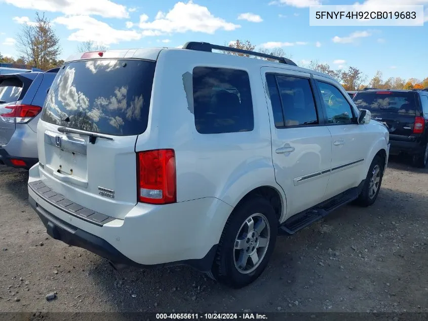 5FNYF4H92CB019683 2012 Honda Pilot Touring