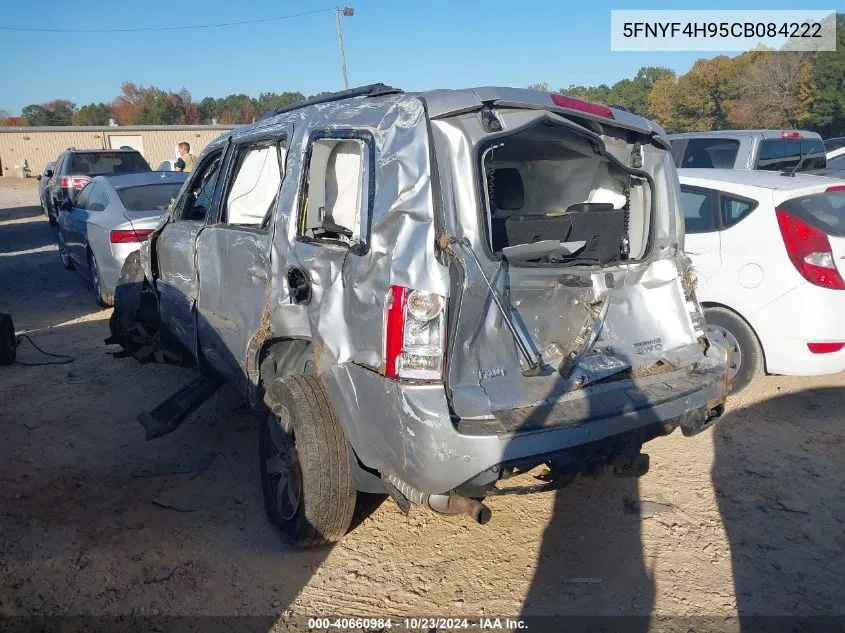 2012 Honda Pilot Touring VIN: 5FNYF4H95CB084222 Lot: 40660984