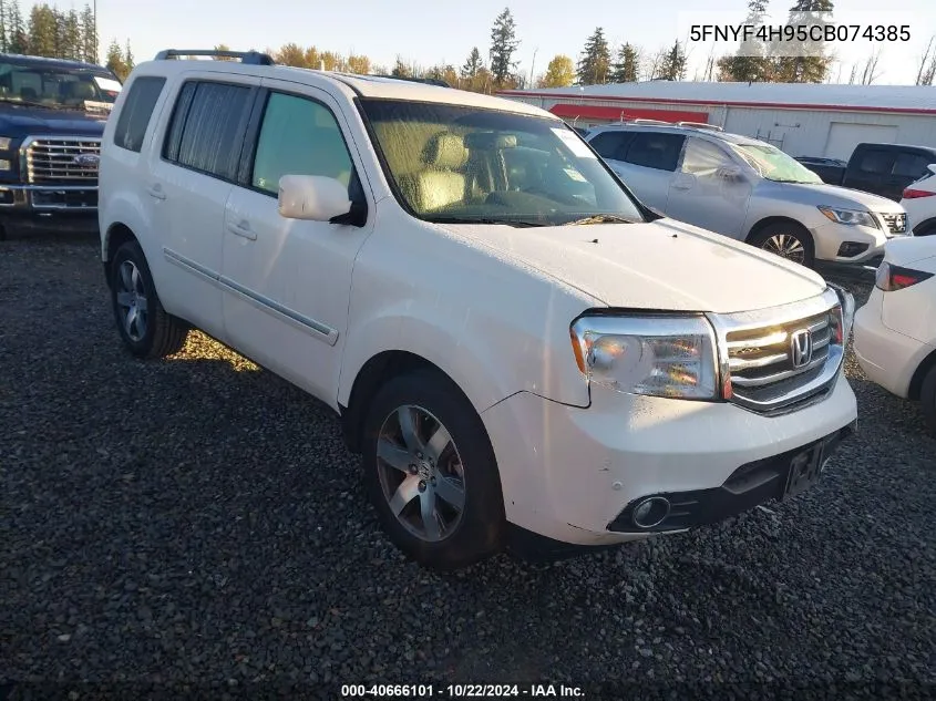 2012 Honda Pilot Touring VIN: 5FNYF4H95CB074385 Lot: 40666101