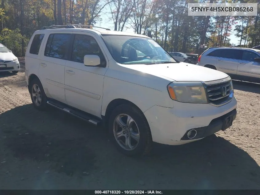 2012 Honda Pilot Ex-L VIN: 5FNYF4H5XCB086268 Lot: 40718320