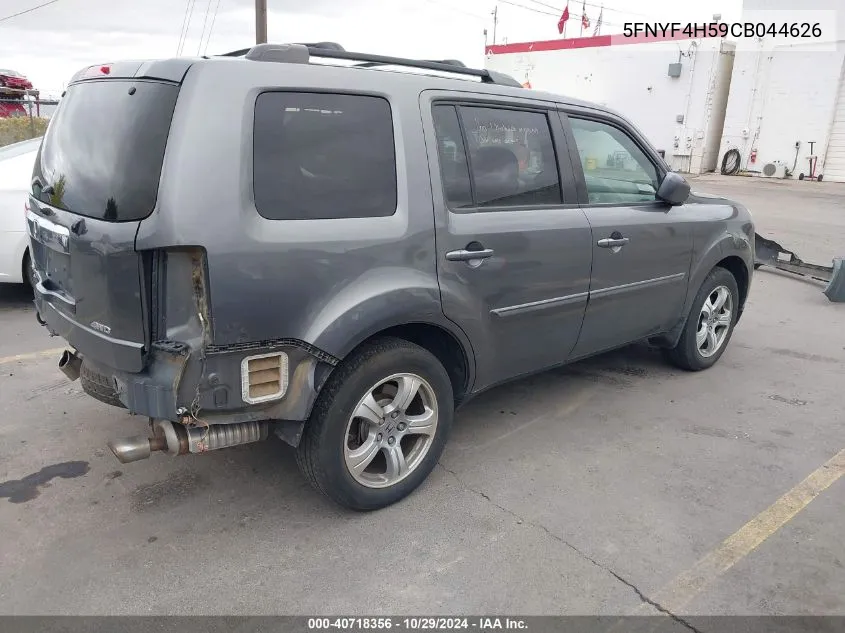 2012 Honda Pilot Ex-L VIN: 5FNYF4H59CB044626 Lot: 40718356