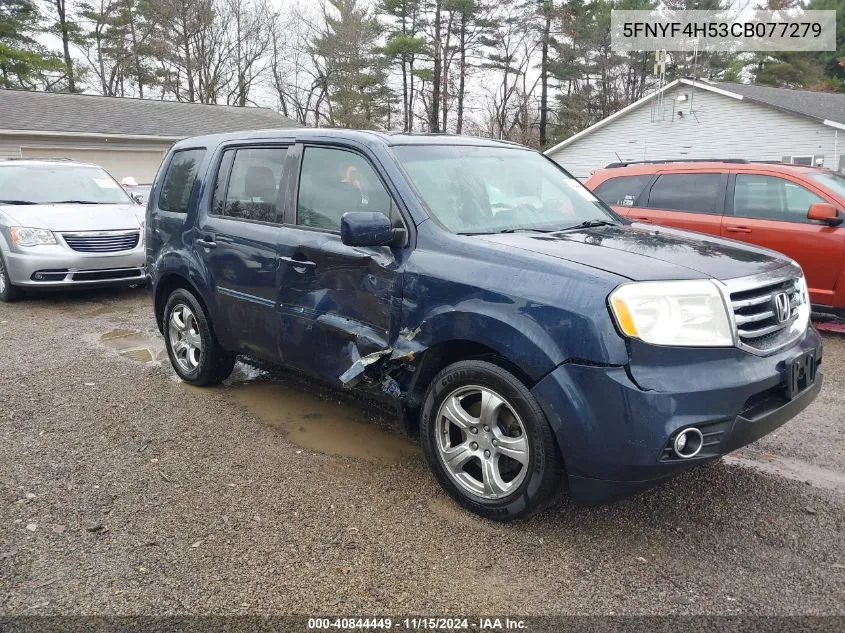 2012 Honda Pilot Ex-L VIN: 5FNYF4H53CB077279 Lot: 40844449