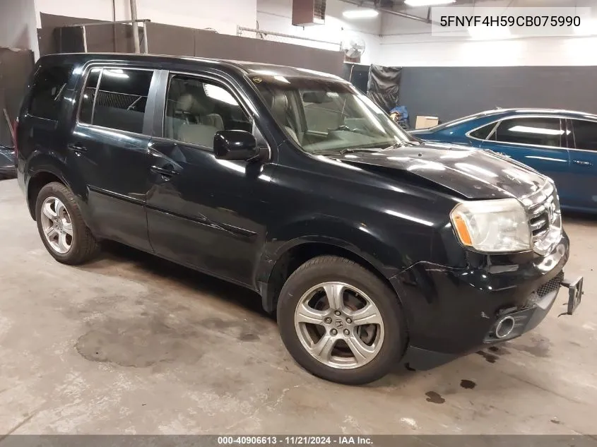 2012 Honda Pilot Exl VIN: 5FNYF4H59CB075990 Lot: 40906613