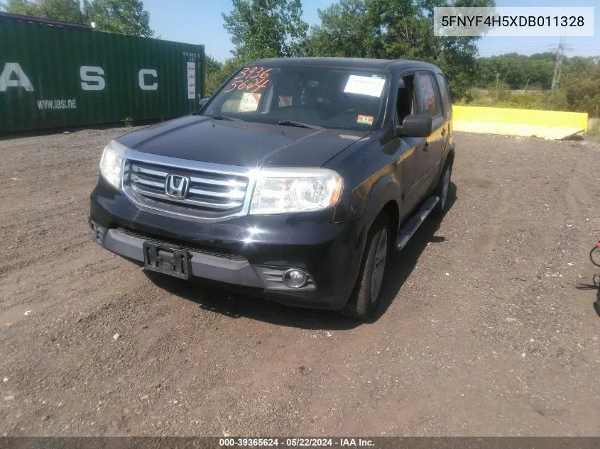 5FNYF4H5XDB011328 2013 Honda Pilot Ex-L