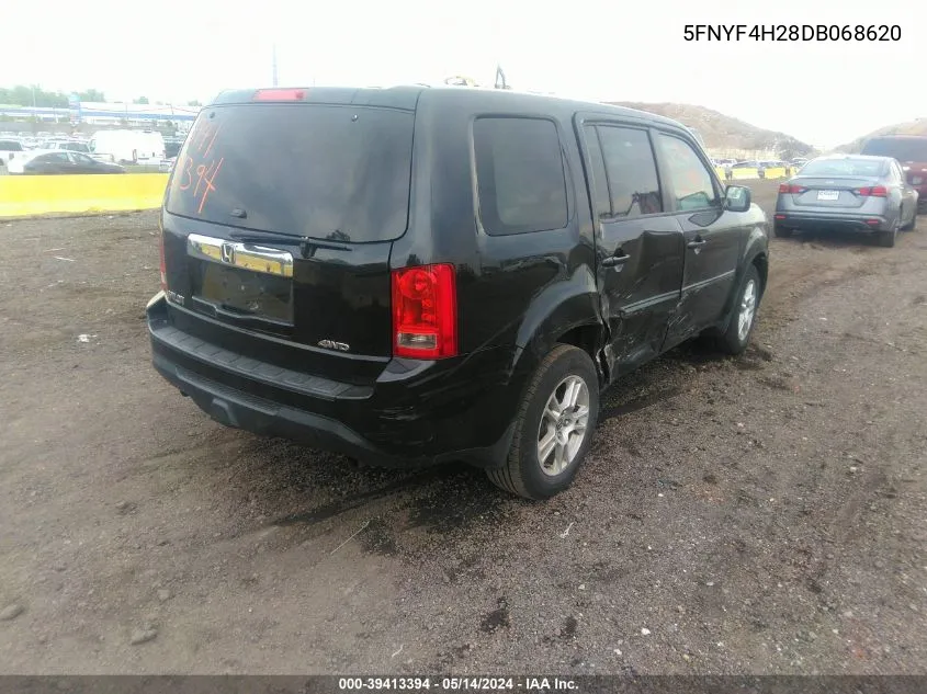 5FNYF4H28DB068620 2013 Honda Pilot Lx