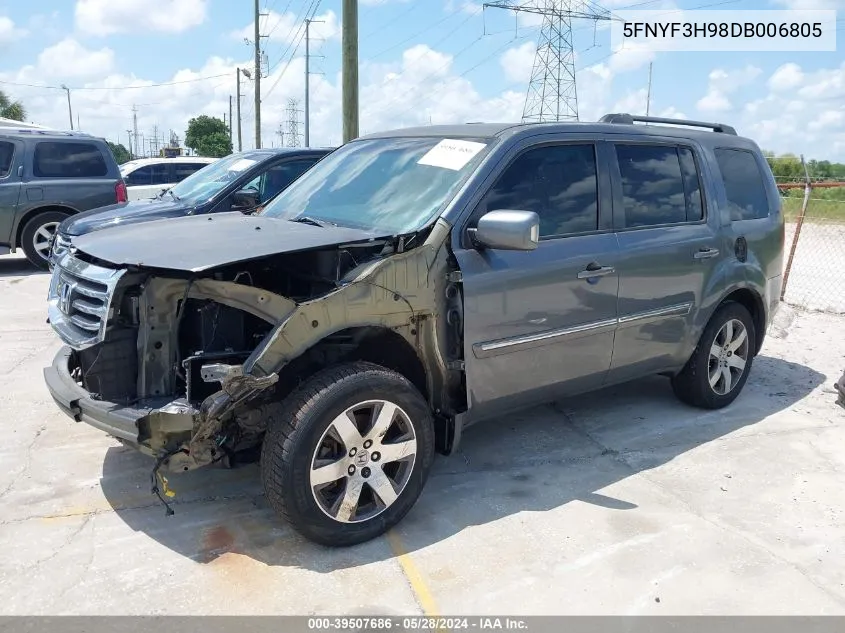 2013 Honda Pilot Touring VIN: 5FNYF3H98DB006805 Lot: 39507686