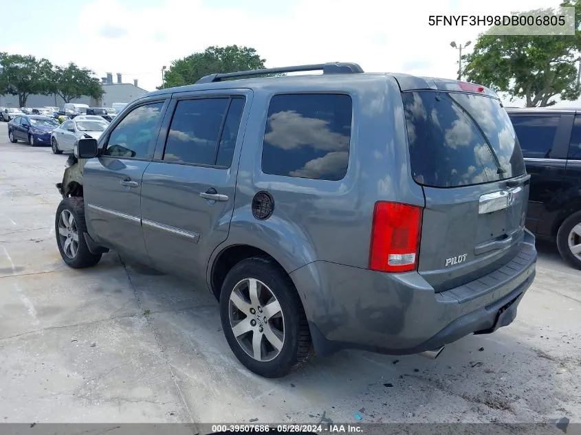 2013 Honda Pilot Touring VIN: 5FNYF3H98DB006805 Lot: 39507686