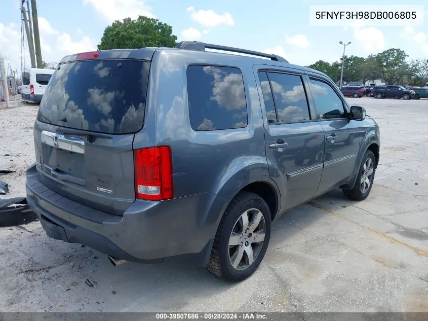 2013 Honda Pilot Touring VIN: 5FNYF3H98DB006805 Lot: 39507686