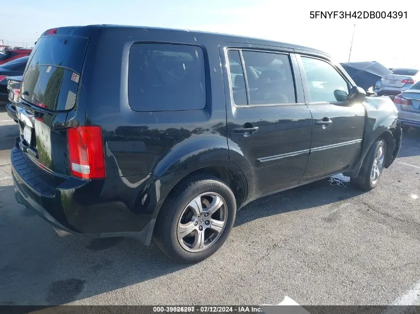 5FNYF3H42DB004391 2013 Honda Pilot Ex