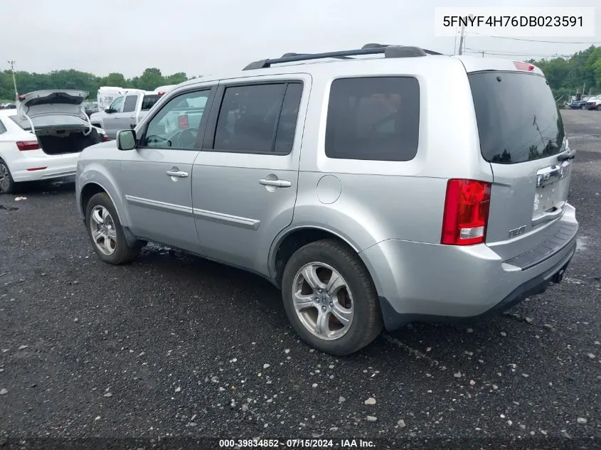 2013 Honda Pilot Ex-L VIN: 5FNYF4H76DB023591 Lot: 39834852