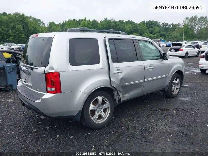 2013 Honda Pilot Ex-L VIN: 5FNYF4H76DB023591 Lot: 39834852