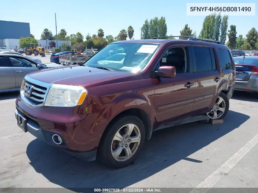 5FNYF4H56DB081490 2013 Honda Pilot Ex-L