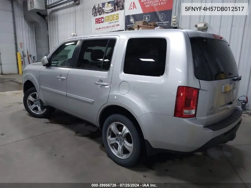 5FNYF4H57DB012517 2013 Honda Pilot Ex-L