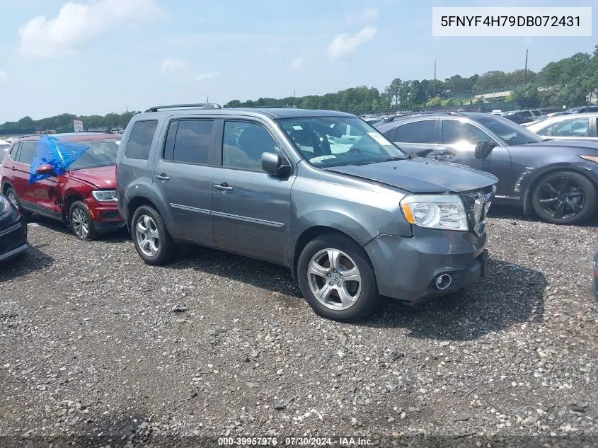 2013 Honda Pilot Ex-L VIN: 5FNYF4H79DB072431 Lot: 39957976