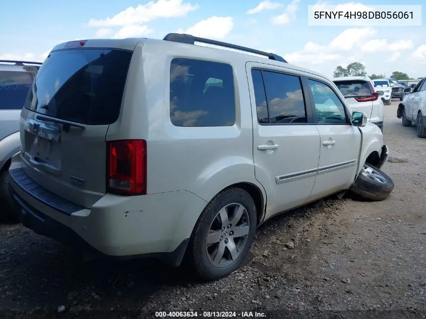 2013 Honda Pilot Touring VIN: 5FNYF4H98DB056061 Lot: 40063634