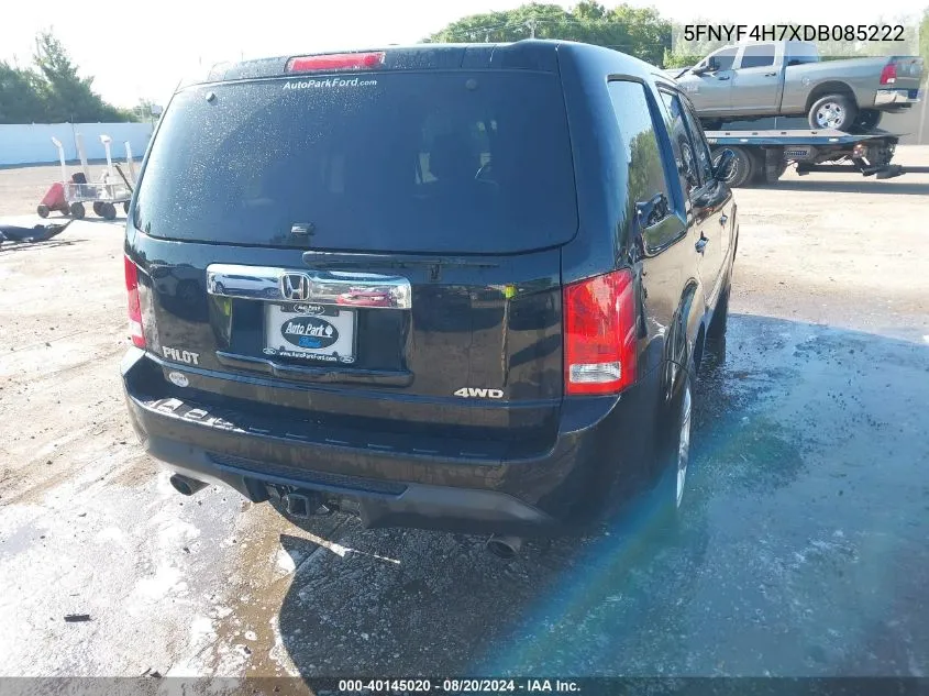 5FNYF4H7XDB085222 2013 Honda Pilot Ex-L