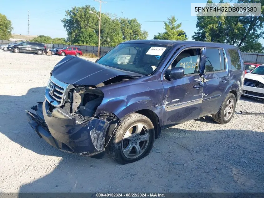 2013 Honda Pilot Ex-L VIN: 5FNYF4H52DB009380 Lot: 40152324