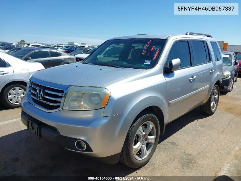 2013 Honda Pilot Ex VIN: 5FNYF4H46DB067337 Lot: 40154500