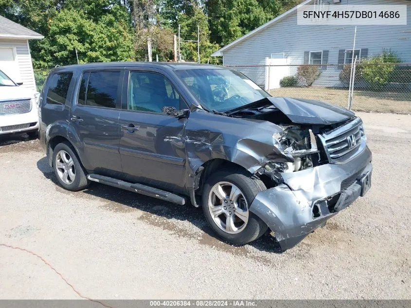 2013 Honda Pilot Ex-L VIN: 5FNYF4H57DB014686 Lot: 40206384