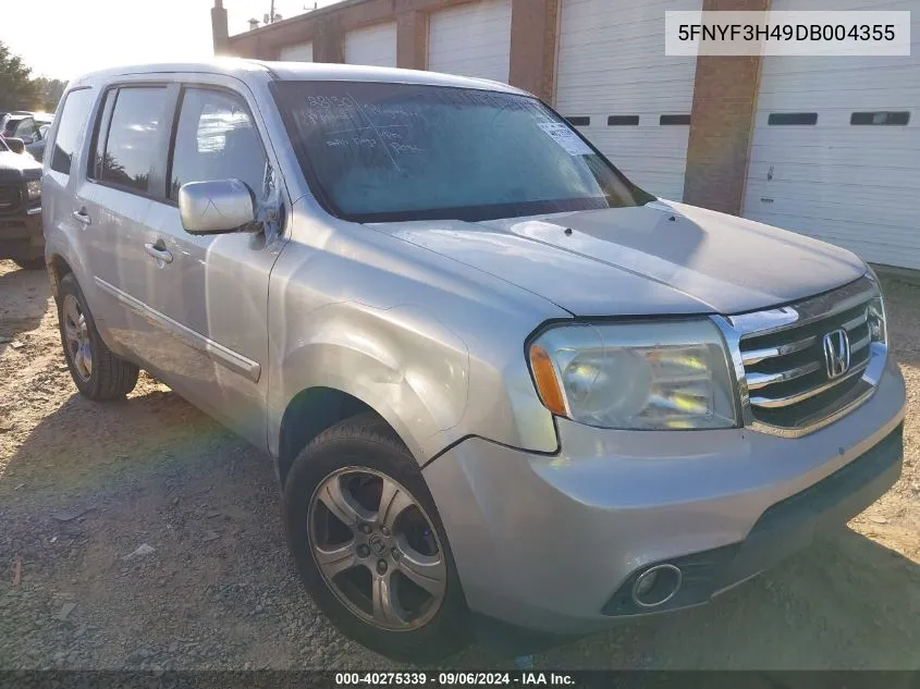 2013 Honda Pilot Ex VIN: 5FNYF3H49DB004355 Lot: 40275339