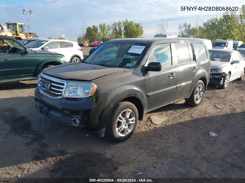 2013 Honda Pilot Lx VIN: 5FNYF4H28DB068620 Lot: 40320004