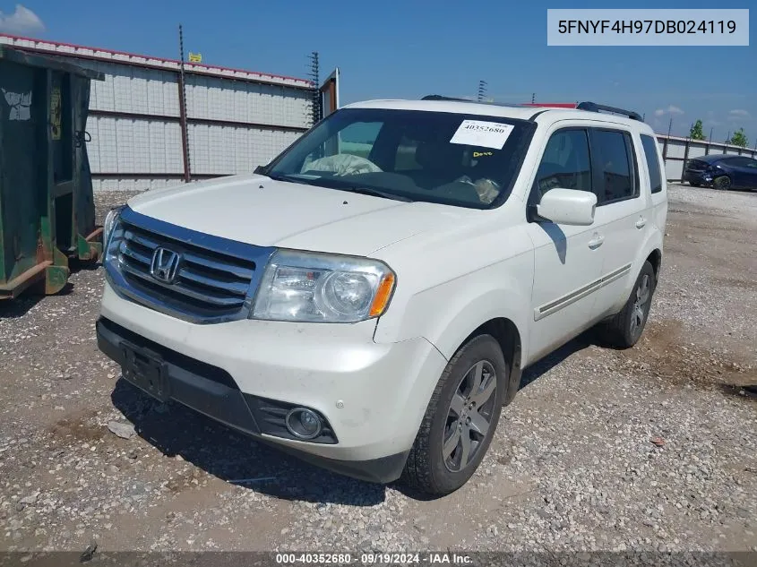 5FNYF4H97DB024119 2013 Honda Pilot Touring