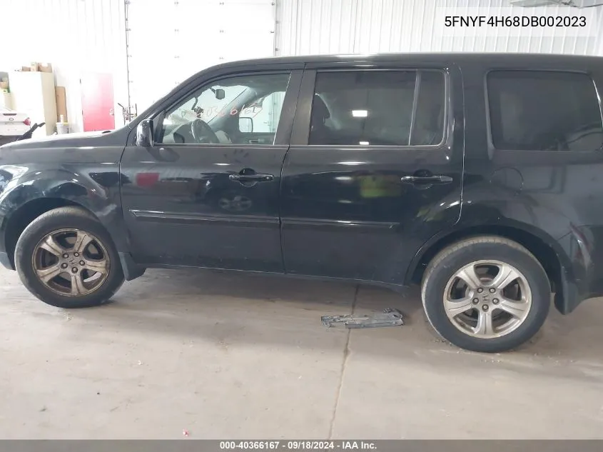 2013 Honda Pilot Ex-L VIN: 5FNYF4H68DB002023 Lot: 40366167