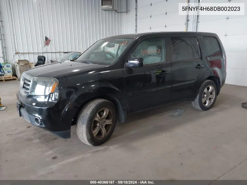 2013 Honda Pilot Ex-L VIN: 5FNYF4H68DB002023 Lot: 40366167