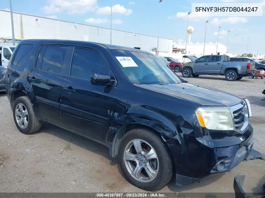 5FNYF3H57DB044247 2013 Honda Pilot Ex-L