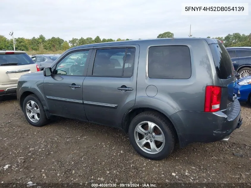 2013 Honda Pilot Ex-L VIN: 5FNYF4H52DB054139 Lot: 40381330