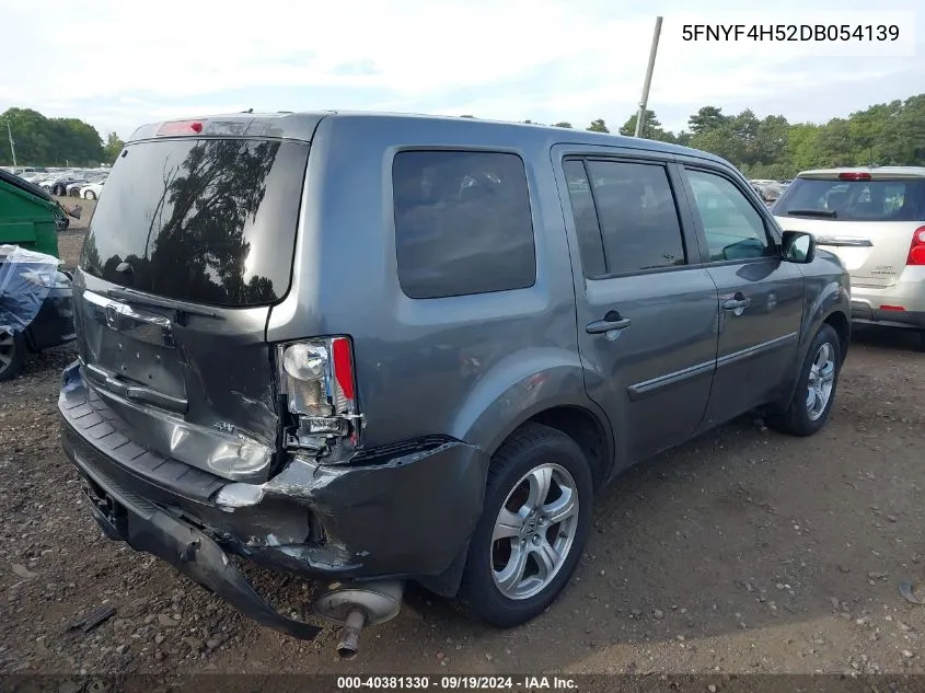 2013 Honda Pilot Ex-L VIN: 5FNYF4H52DB054139 Lot: 40381330