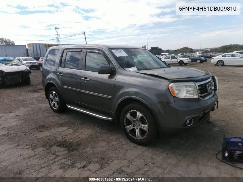 5FNYF4H51DB009810 2013 Honda Pilot Ex-L