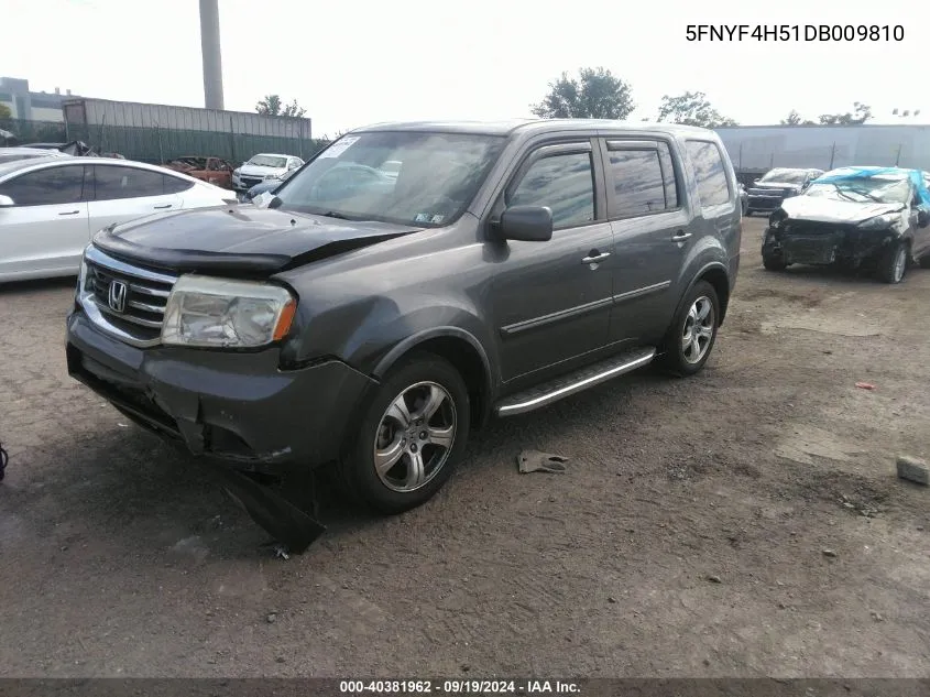 5FNYF4H51DB009810 2013 Honda Pilot Ex-L