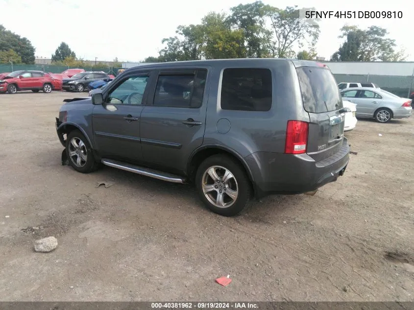 5FNYF4H51DB009810 2013 Honda Pilot Ex-L