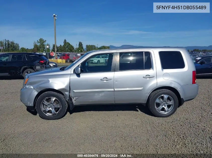 2013 Honda Pilot Ex-L VIN: 5FNYF4H51DB055489 Lot: 40384476