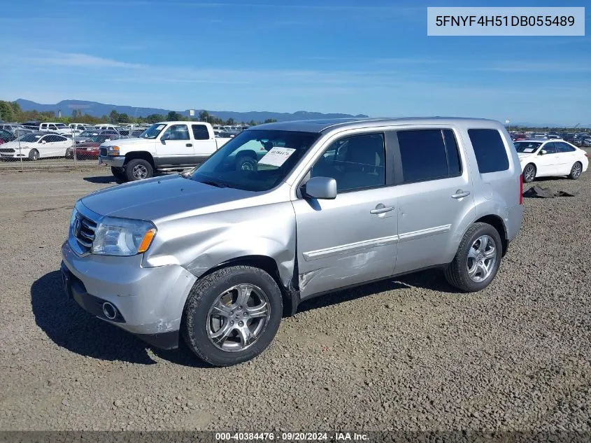 5FNYF4H51DB055489 2013 Honda Pilot Ex-L