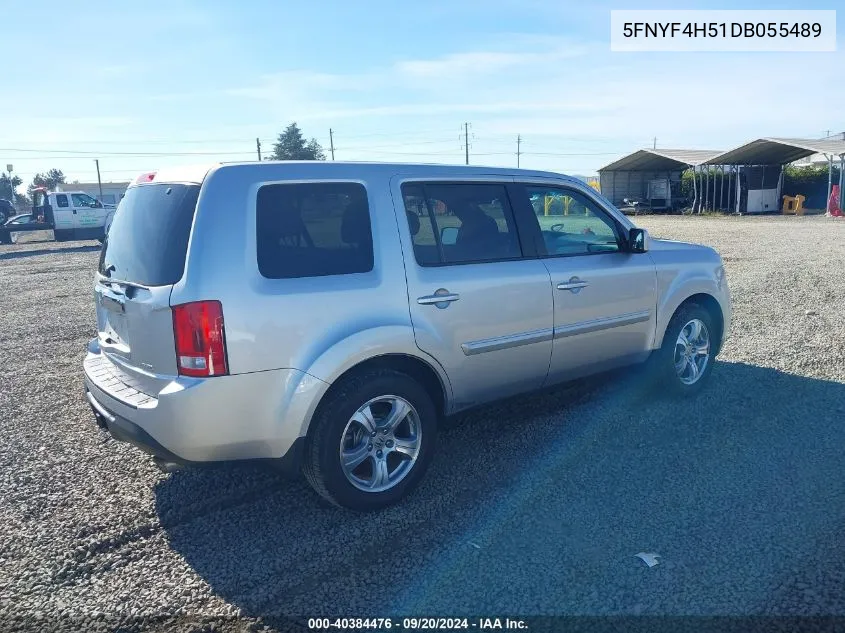 2013 Honda Pilot Ex-L VIN: 5FNYF4H51DB055489 Lot: 40384476