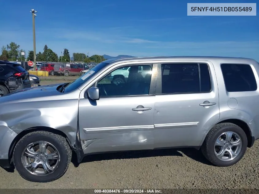 2013 Honda Pilot Ex-L VIN: 5FNYF4H51DB055489 Lot: 40384476