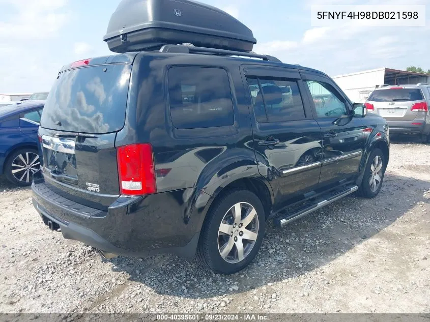 5FNYF4H98DB021598 2013 Honda Pilot Touring