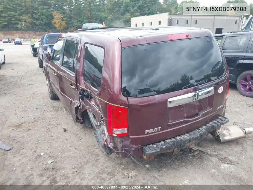 5FNYF4H5XDB079208 2013 Honda Pilot Ex-L